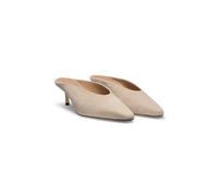 BOSS Mules in pelle scamosciata con tacco medio e monogramma Double B - Style Charlize_Mule50_SD, 50536276 Beige chiaro 41
