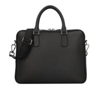 Boss New Crosstown Valigetta Vera Pelle 38 cm Vano porta PC nero