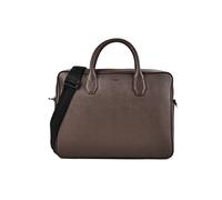 BOSS Borsa portadocumenti in pelle martellata con dettagli in metallo lucido brandizzati - Style Northon_Doc. Case, 50567389 Marrone scuro pz.