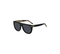 BOSS Occhiali da sole in acetato nero con dettagli in metallo dorato - Style BOSS 1655/S80756IR, 58122830 Nero pz.