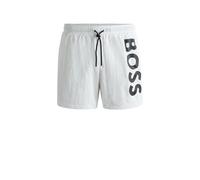 BOSS Pantaloncini da bagno 'Octopus' nero / bianco, Taglia XL