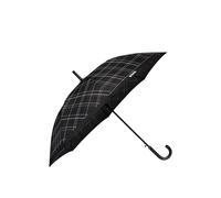 BOSS Ombrello lungo nero a quadri con manico in similpelle - Style Umbrella Checkered Black, 58837105 Nero pz.
