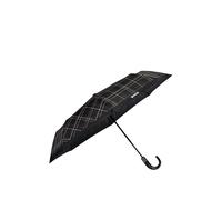 BOSS Ombrello tascabile nero a quadri con manico in similpelle - Style Pocket umbrella Checkered Black, 58837103 Nero pz.