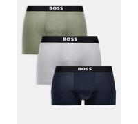Boss - One - Confezione da 3 boxer aderenti verdi, grigi e blu navy-Multicolore S