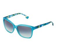 BOSS Orange 0060/S FLA-08 Women's Sunglasses - Transparent Blue Frame, Grey Gradient Lenses
