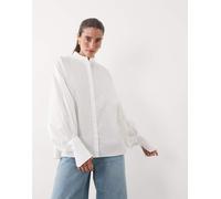 BOSS Orange camicia con maniche extra lunghe bianca-Bianco 40