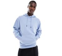 BOSS Orange - Felpa blu con logo piccolo sul petto e cappuccio XL