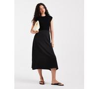 BOSS Orange - Ficella - Vestito corto in maglia nero con maniche ad aletta XS