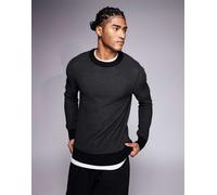 BOSS Orange - Klapok - Maglione lavorato testurizzato girocollo vestibilità classica nero S