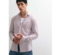 BOSS Orange - My Soft - Camicia slim fit rossa a righe-Rosso XL