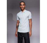 BOSS Orange - Passenger - Polo in piqué color grigio chiaro con logo tono su tono 2XL
