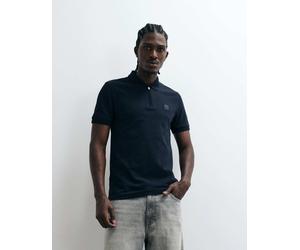 BOSS Orange - Passenger - Polo slim fit in piqué blu scuro-blu navy 2XL