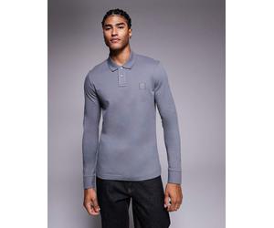 BOSS Orange - Passerby - Polo a maniche lunghe grigio scuro 4XL