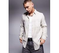 BOSS Camicia regular fit in flanella di cotone - Style Rickert_M, 50530843 Beige a motivi S