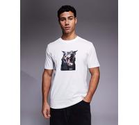 BOSS Orange - T-shirt bianca con stampa grafica di Dobermann-Bianco 2XL