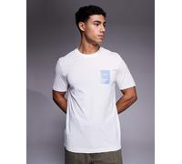 BOSS Orange - T-shirt bianca con stampa sul petto-Bianco S
