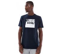 BOSS Orange - T-shirt blu navy con stampa sul petto M