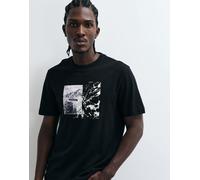 BOSS Orange - T-shirt nera con stampa grafica-Nero L