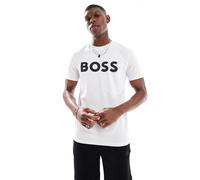 BOSS Orange - Thinking - T-shirt bianca con stampa del logo-Bianco 2XL