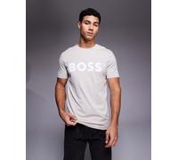 BOSS Orange - Thinking - T-shirt grigia con logo sul petto-Grigio M