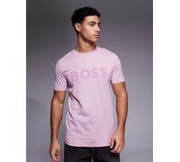 BOSS Orange - Thinking - T-shirt viola chiaro con logo sul petto XL