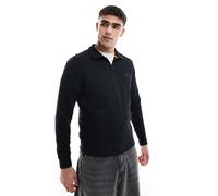 BOSS Orange - Zetrust - Felpa nera con zip corta-Nero 2XL