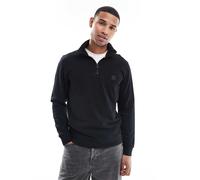 BOSS Orange - Zetrust - Felpa nera con zip corta-Nero 4XL