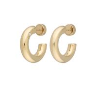 BOSS Jewelry Collana, Braccialetto Rigido e Orecchini a Cerchio da Donna Collezione LIVE in Acciaio Inossidabile color Oro Giallo con un Charm