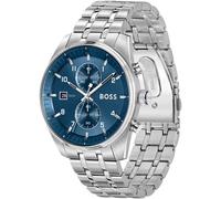 BOSS Cronografo con quadrante blu e bracciale in acciaio - Style SKYTRAVELLER, 58564955 Color argento pz.