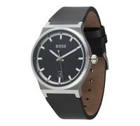 BOSS Orologio analogico 'CANDOR' nero / argento Uomo BOSS One Size