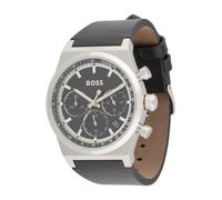 BOSS Orologio analogico 'CANDOR' nero / argento Uomo BOSS One Size nero / argento