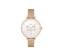BOSS Orologio analogico multifunzione al quarzo da donna con cinturino in maglia metallica in acciaio inossidabile color oro rosso - 1502663