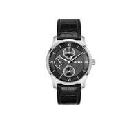 BOSS Orologio Analogico Multifunzione al Quarzo da Uomo Collezione PRINCIPLE MASTER con Cinturino in Pelle Nero - 1514272
