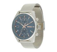 BOSS Orologio analogico 'SKYTRAVELLER' oro / petrolio / argento Uomo BOSS Einheitsgröße oro / petrolio / argento