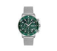 BOSS Orologio con Cronografo al Quarzo da Uomo Collezione ADMIRAL con Cinturino in Maglia Metallica in Acciaio Inossidabile Argentato - 1513905