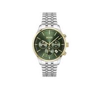 BOSS Orologio con Cronografo al Quarzo da Uomo Collezione AVERY con Cinturino in Acciaio Inossidabile Argentato, 1514159, Green