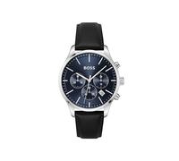 BOSS Cronografo con quadrante blu e cinturino in pelle - Style AVERY, 58138468 Nero pz.
