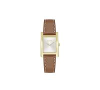 BOSS Orologio con quadrante spazzolato bianco-argento e cinturino in pelle - Style LUCY, 58137073 Marrone pz.