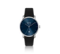 BOSS Orologio con quadrante blu e cinturino in silicone - Style DEAN, 58137088 Nero pz.