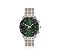 BOSS Orologio con quadrante verde e bracciale bicolore - Style TOURMASTER, 58564947 Color argento pz.