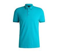 BOSS Polo paddy in piqué di cotone con logo sul sottocollo - Style Paddy, 50469055 Turchese L
