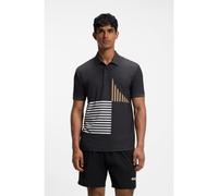 BOSS Paddy Active polo in jersey elasticizzato con stampa digitale - Style Paddy Striped C1, 50539506 Nero S