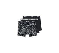 BOSS Boxer in cotone elasticizzato con elastico in vita con logo in confezione da tre - Style BoxerBr 3P Power Des, 50554438 Blu XL