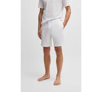 BOSS Pantaloncini del pigiama in misto cotone con logo ricamato - Style Waffle Shorts, 50535884 Bianco L