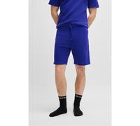 BOSS Pantaloncini del pigiama in misto cotone con logo ricamato - Style Waffle Shorts, 50535884 Blu M