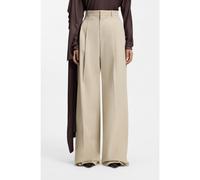 BOSS Pantaloni a gamba larga in cotone elasticizzato - Style TANIADA1_FS_C, 50562633 Beige chiaro 44