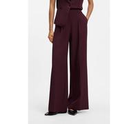 BOSS Pantaloni a gamba larga in crêpe elasticizzato con piega sulla parte anteriore - Style C_Tiwi2, 50580299 Rosso scuro 46
