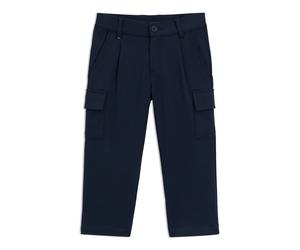 BOSS Pantaloni cargo con fit comodo per bambini realizzati in tessuto piqué elasticizzato - Style J51957/84904A, J51957 Blu scuro 126