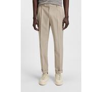 BOSS Pantaloni con fit affusolato in lana vergine con micromotivo - Style C-Perin-DPL-TU-253, 50545822 Beige chiaro 44