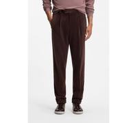 BOSS Pantaloni con fit affusolato in velluto a coste misto cotone - Style L-Peet-Pleat-252, 50572597 Marrone scuro 48